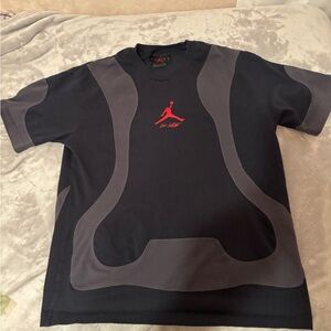 Jordan Black and Gray Men's T shirt
